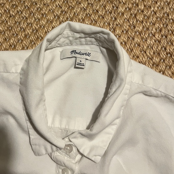 Madewell | White Button Down Shirt ‘Drapey Oversized Boyshirt Pure White | Small - Picture 9 of 13